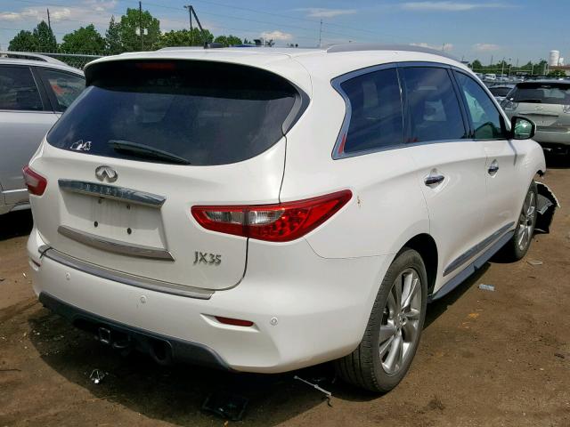 5N1AL0MM4DC340194 - 2013 INFINITI JX35 WHITE photo 4