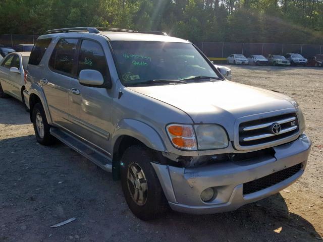 5TDBT48A02S126315 - 2002 TOYOTA SEQUOIA LI SILVER photo 1