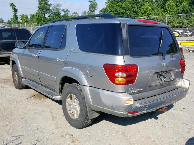 5TDBT48A02S126315 - 2002 TOYOTA SEQUOIA LI SILVER photo 3