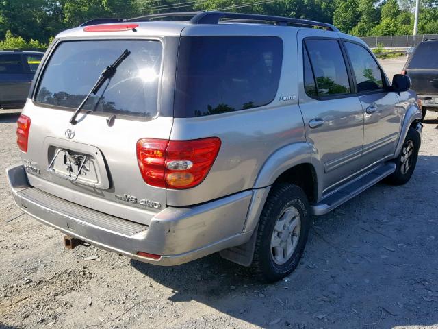 5TDBT48A02S126315 - 2002 TOYOTA SEQUOIA LI SILVER photo 4