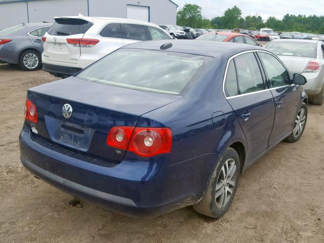 3VWST71K06M719714 - 2006 VOLKSWAGEN JETTA TDI BLUE photo 4