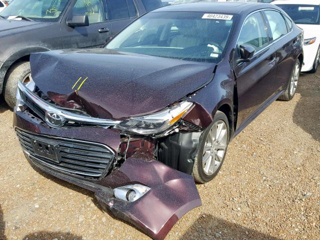 4T1BK1EB0EU129838 - 2014 TOYOTA AVALON BAS BURGUNDY photo 2