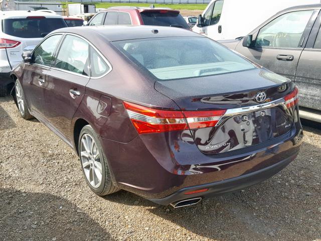 4T1BK1EB0EU129838 - 2014 TOYOTA AVALON BAS BURGUNDY photo 3