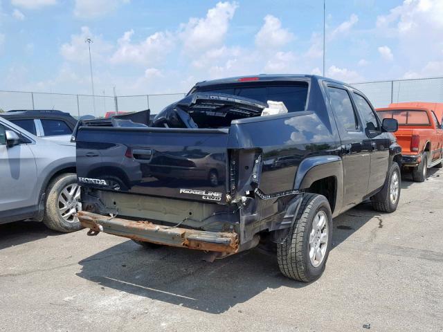 2HJYK16547H535257 - 2007 HONDA RIDGELINE BLACK photo 4