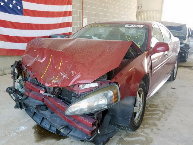 2G2WP522241199519 - 2004 PONTIAC GRAND PRIX RED photo 2