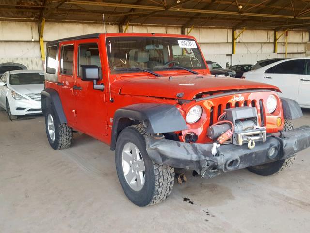 1J4GA39167L108277 - 2007 JEEP WRANGLER X RED photo 1