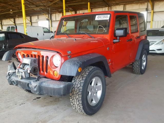 1J4GA39167L108277 - 2007 JEEP WRANGLER X RED photo 2