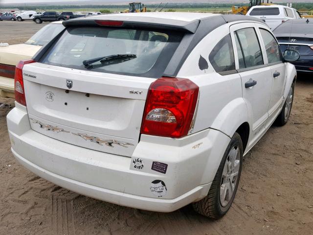 1B3HB48B37D403629 - 2007 DODGE CALIBER SX WHITE photo 4