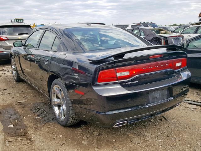 2C3CDXHG4CH271840 - 2012 DODGE CHARGER SX BLACK photo 3