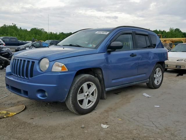 1J8FF47W47D137741 - 2007 JEEP COMPASS BLUE photo 2