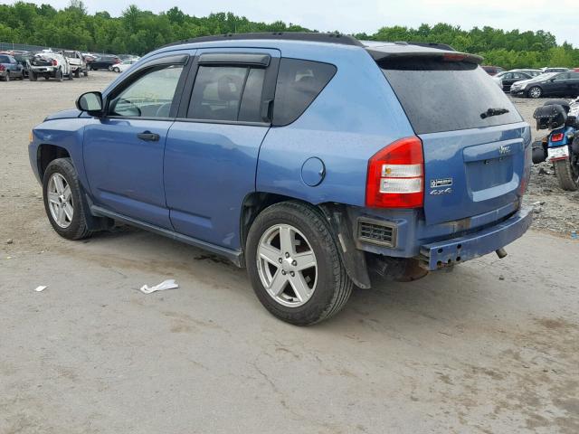 1J8FF47W47D137741 - 2007 JEEP COMPASS BLUE photo 3