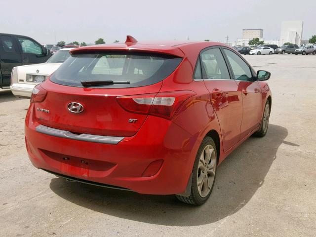 KMHD35LEXDU095688 - 2013 HYUNDAI ELANTRA GT RED photo 4