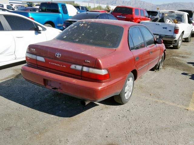 1NXBB02EXTZ460965 - 1996 TOYOTA COROLLA DX MAROON photo 4