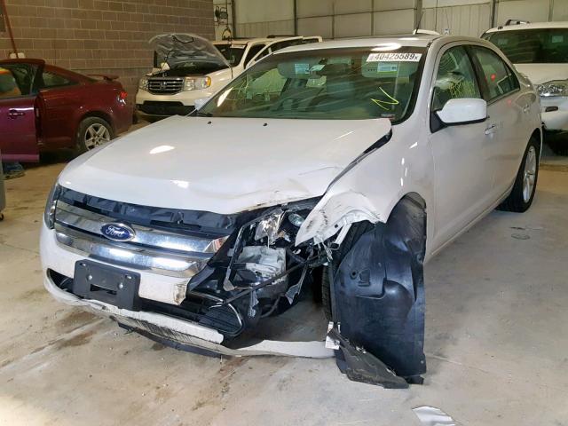 3FAHP0JA1CR339124 - 2012 FORD FUSION SEL WHITE photo 2