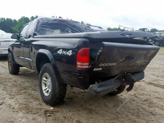 1D7HG12K14S590860 - 2004 DODGE DAKOTA SXT BLACK photo 3