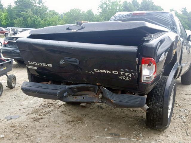 1D7HG12K14S590860 - 2004 DODGE DAKOTA SXT BLACK photo 9