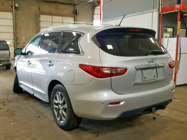 5N1AL0MM8DC302970 - 2013 INFINITI JX35 SILVER photo 3