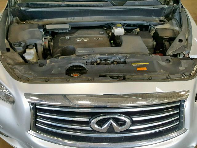 5N1AL0MM8DC302970 - 2013 INFINITI JX35 SILVER photo 7