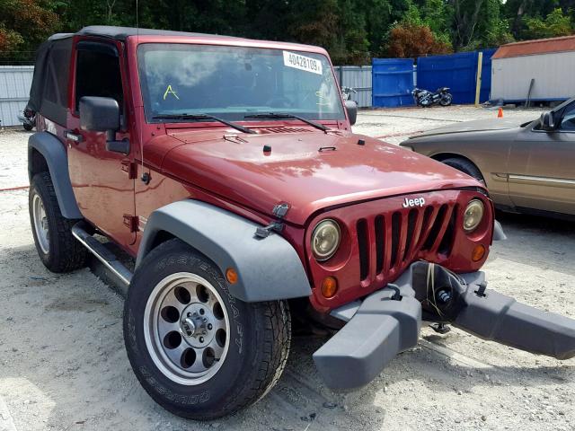 1J4AA2D11BL591807 - 2011 JEEP WRANGLER S BURGUNDY photo 1