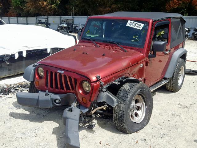 1J4AA2D11BL591807 - 2011 JEEP WRANGLER S BURGUNDY photo 2