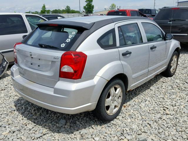 1B3HB48B67D248316 - 2007 DODGE CALIBER SX SILVER photo 4