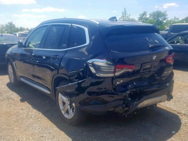 5UXTR9C54KLE12486 - 2019 BMW X3 XDRIVE3 BLACK photo 3