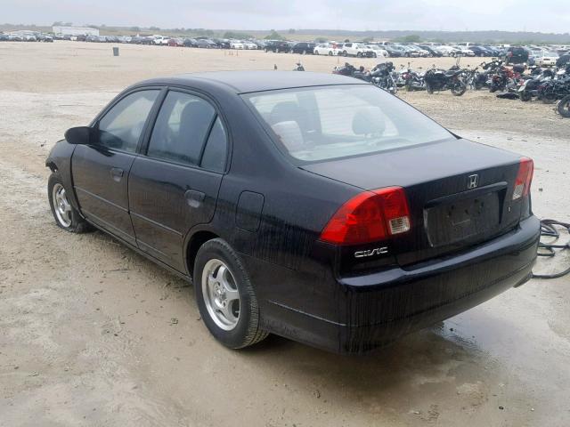 2HGES16305H583522 - 2005 HONDA CIVIC DX V BLACK photo 3