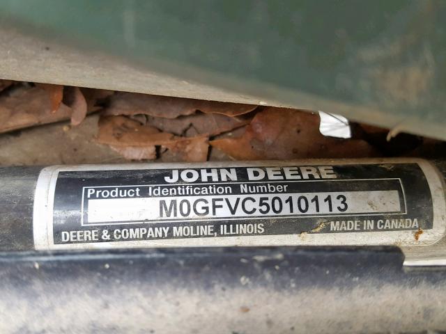 M0GFVC5010113 - 2005 JOHN DEERE4WHLR GREEN photo 10