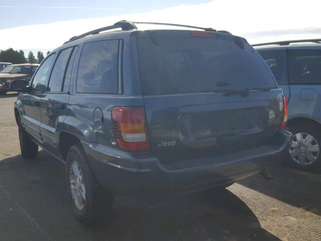 1J4GX48S94C277509 - 2004 JEEP GRAND CHER BLUE photo 3