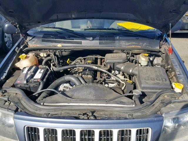 1J4GX48S94C277509 - 2004 JEEP GRAND CHER BLUE photo 7