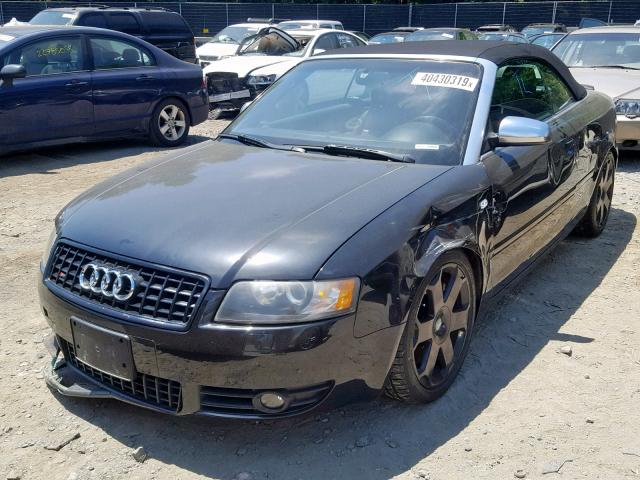 WUARL48H65K900447 - 2005 AUDI S4 QUATTRO BLACK photo 2