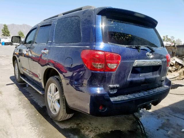 5TDZY68A18S009931 - 2008 TOYOTA SEQUOIA LI BLUE photo 3