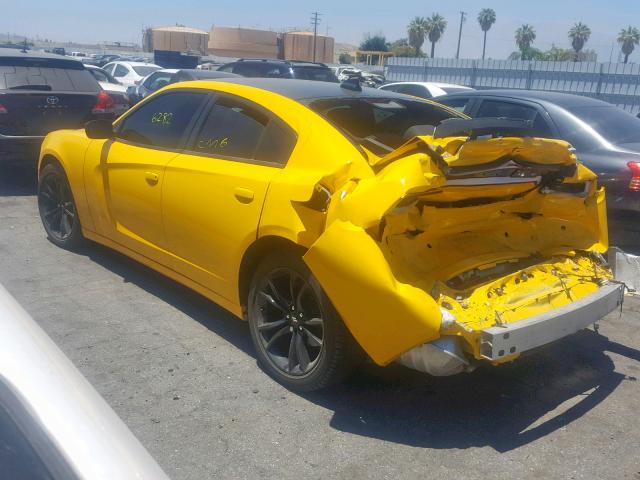 2C3CDXHG1HH643206 - 2017 DODGE CHARGER SX YELLOW photo 3