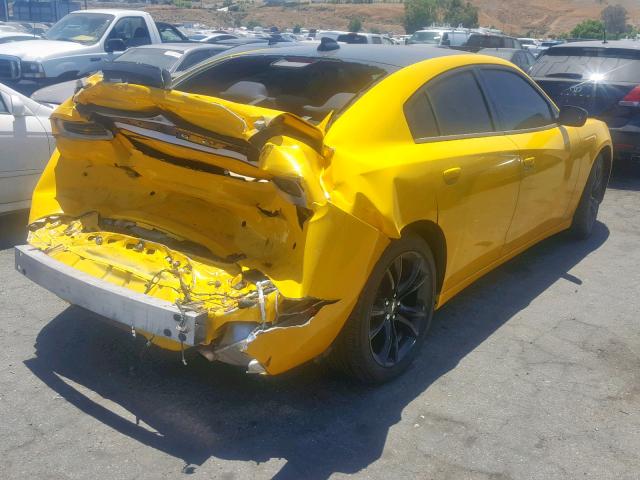 2C3CDXHG1HH643206 - 2017 DODGE CHARGER SX YELLOW photo 4