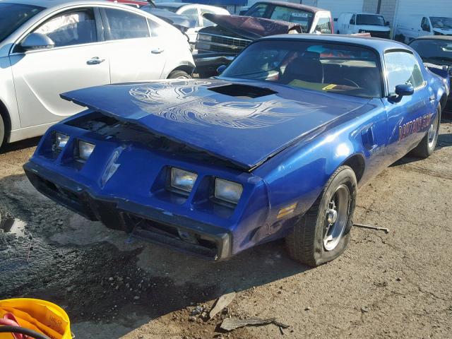 2W87K9N139595 - 1979 PONTIAC TRANSAM BLUE photo 2