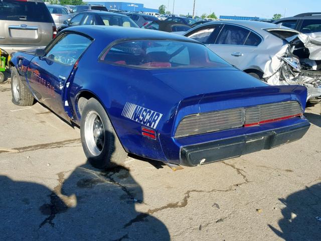 2W87K9N139595 - 1979 PONTIAC TRANSAM BLUE photo 3