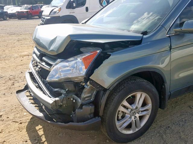 5J6RE3H72BL051507 - 2011 HONDA CR-V EXL GREEN photo 9