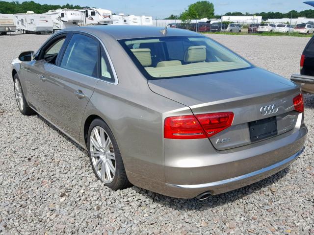 WAURVAFDXCN012735 - 2012 AUDI A8 L QUATT TAN photo 3