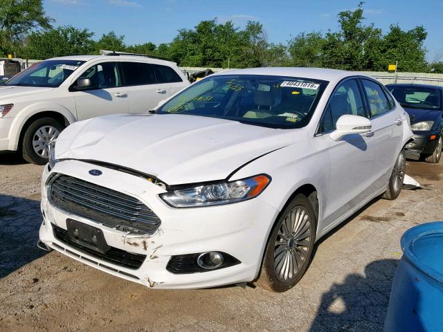 3FA6P0K90GR361651 - 2016 FORD FUSION TIT WHITE photo 2