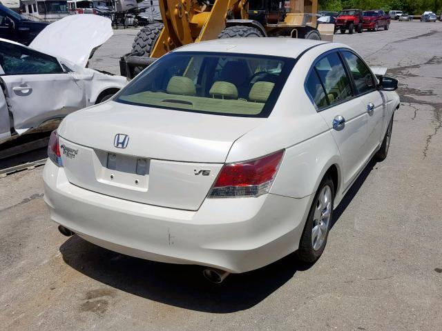 1HGCP36878A085109 - 2008 HONDA ACCORD EXL WHITE photo 4