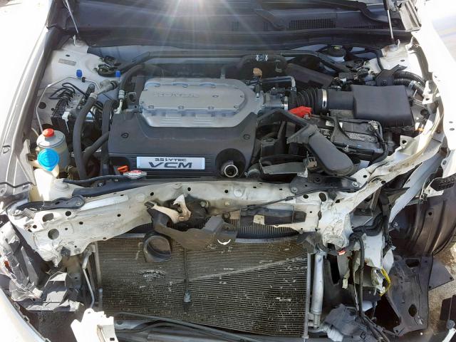 1HGCP36878A085109 - 2008 HONDA ACCORD EXL WHITE photo 7