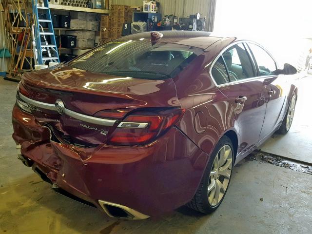 2G4GU5GX8H9159008 - 2017 BUICK REGAL GS MAROON photo 4