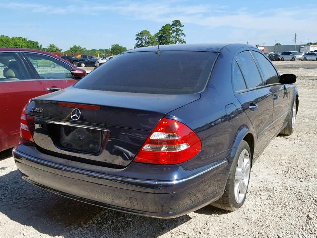 WDBUF56J06A869017 - 2006 MERCEDES-BENZ E 350 BLUE photo 4