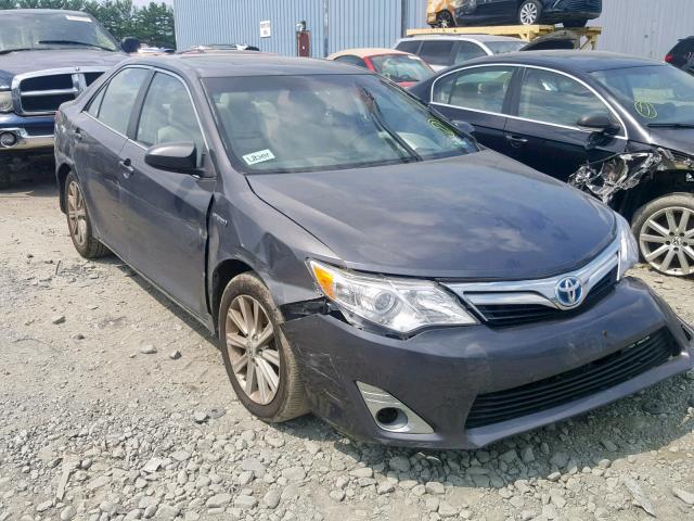 4T1BD1FK0CU021239 - 2012 TOYOTA CAMRY HYBR GRAY photo 1