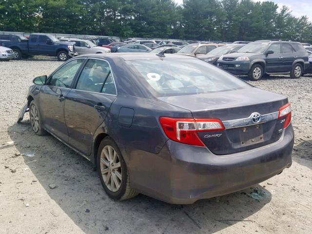 4T1BD1FK0CU021239 - 2012 TOYOTA CAMRY HYBR GRAY photo 3