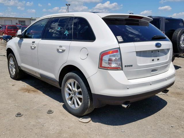 2FMDK38C39BA54542 - 2009 FORD EDGE SEL WHITE photo 3