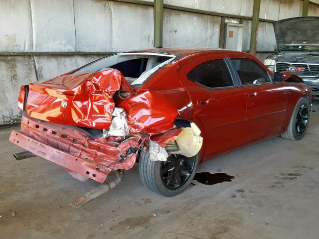 2B3KA33V29H600091 - 2009 DODGE CHARGER SX RED photo 4