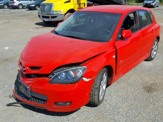 JM1BK343281779738 - 2008 MAZDA 3 HATCHBAC RED photo 2