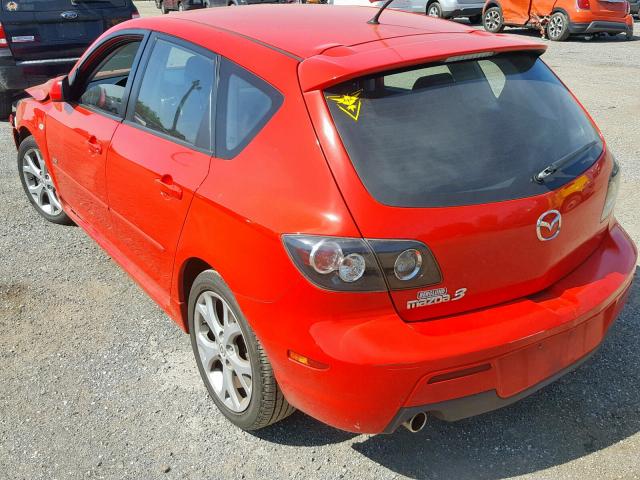 JM1BK343281779738 - 2008 MAZDA 3 HATCHBAC RED photo 3