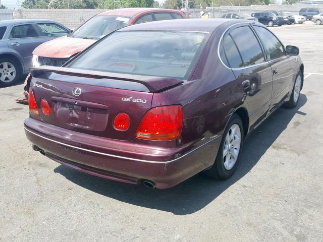 JT8BD69S410128021 - 2001 LEXUS GS 300 BURGUNDY photo 4